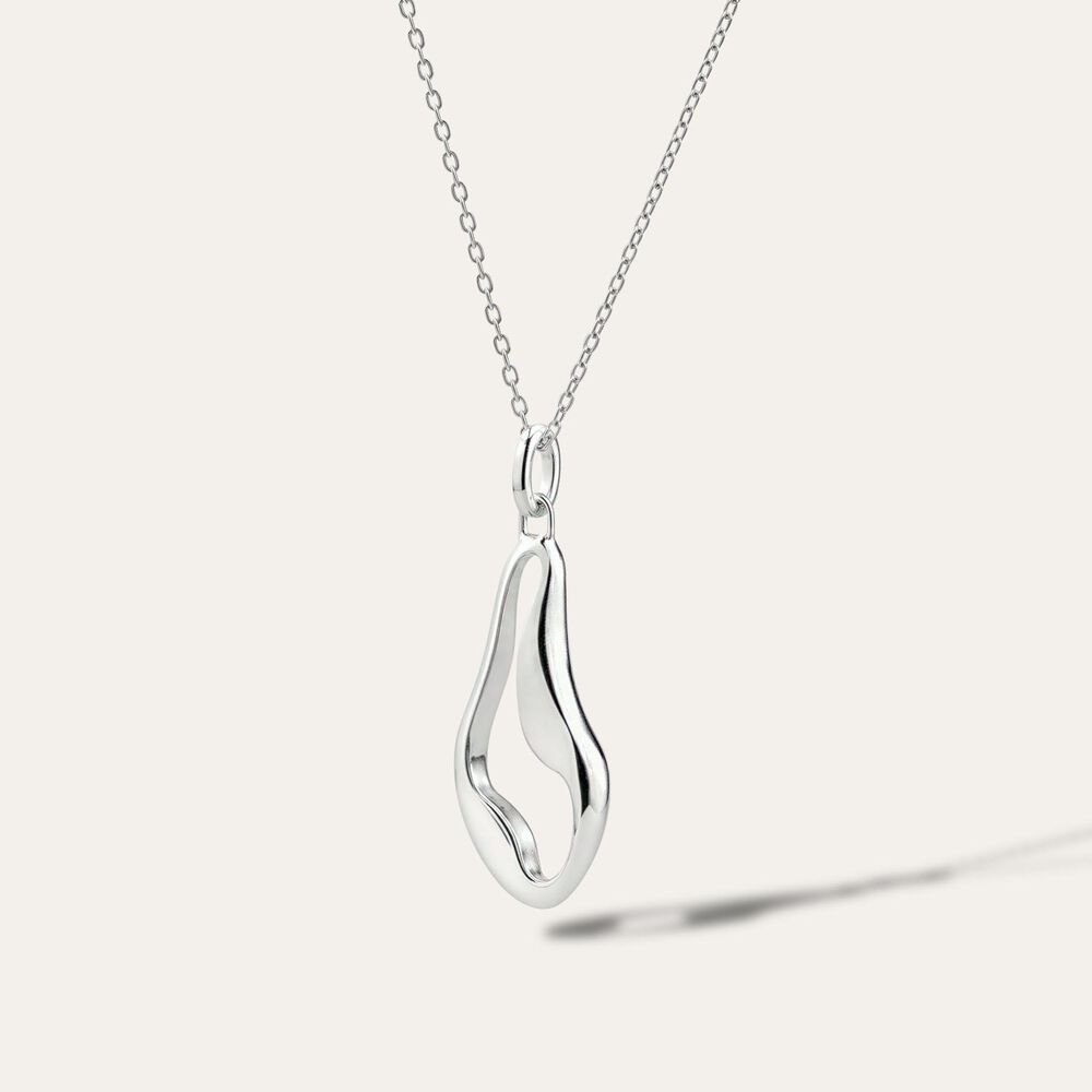 Sterling Silver Open Swirl Centre Pendant