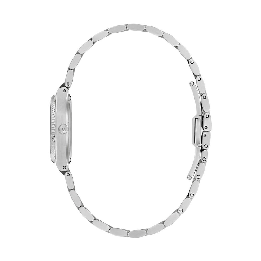 Bulova Super Seville Mini 25mm Red Dial Stainless Steel Bracelet Watch