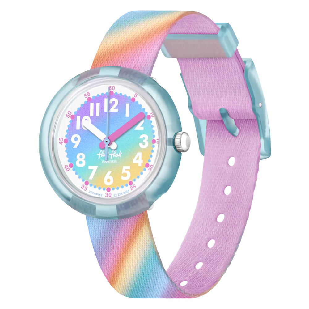 FLIK FLAK Liquid Rainbow 31.85mm Quartz Kids Watch