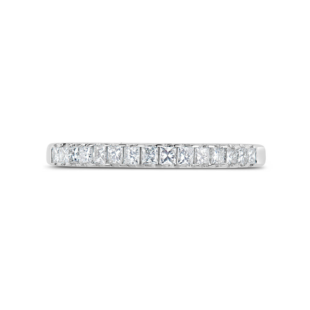 18ct White Gold 0.33ct Diamond Princess Eternity Ring image number 1