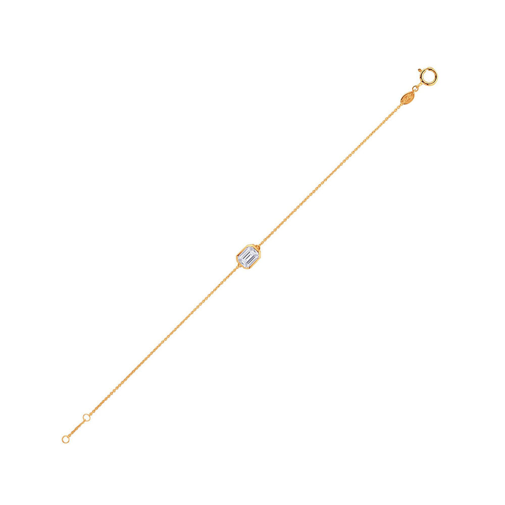 Born Contour 9ct Yellow Gold 0.30ct Emerald Lab Grown Diamond Bracelet