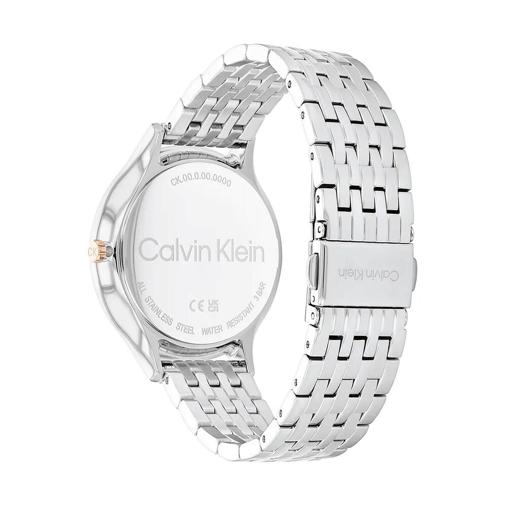 Calvin Klein Timeless 38mm Blue Dial Crystal Bezel Steel Bracelet Watch image number 2