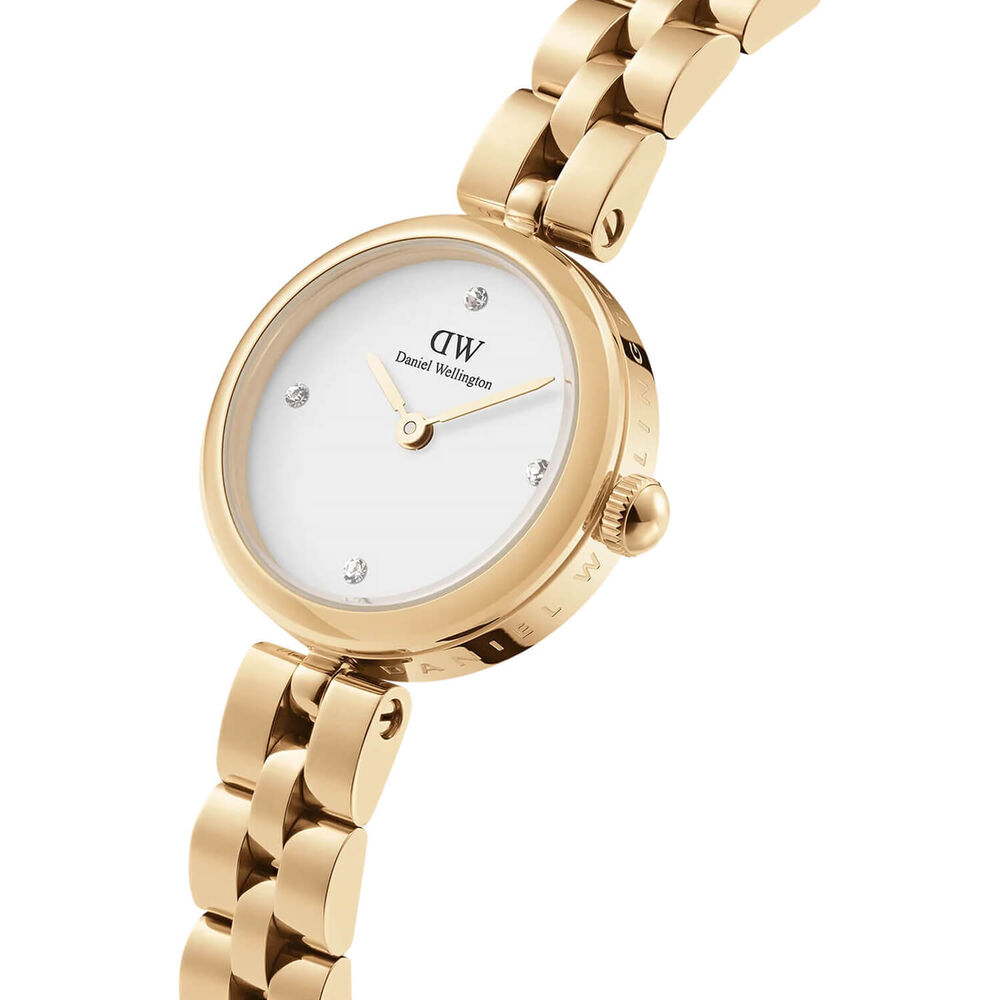 Daniel Wellington Elan Lumine 22mm White Dial Gold PVD Bracelet Watch