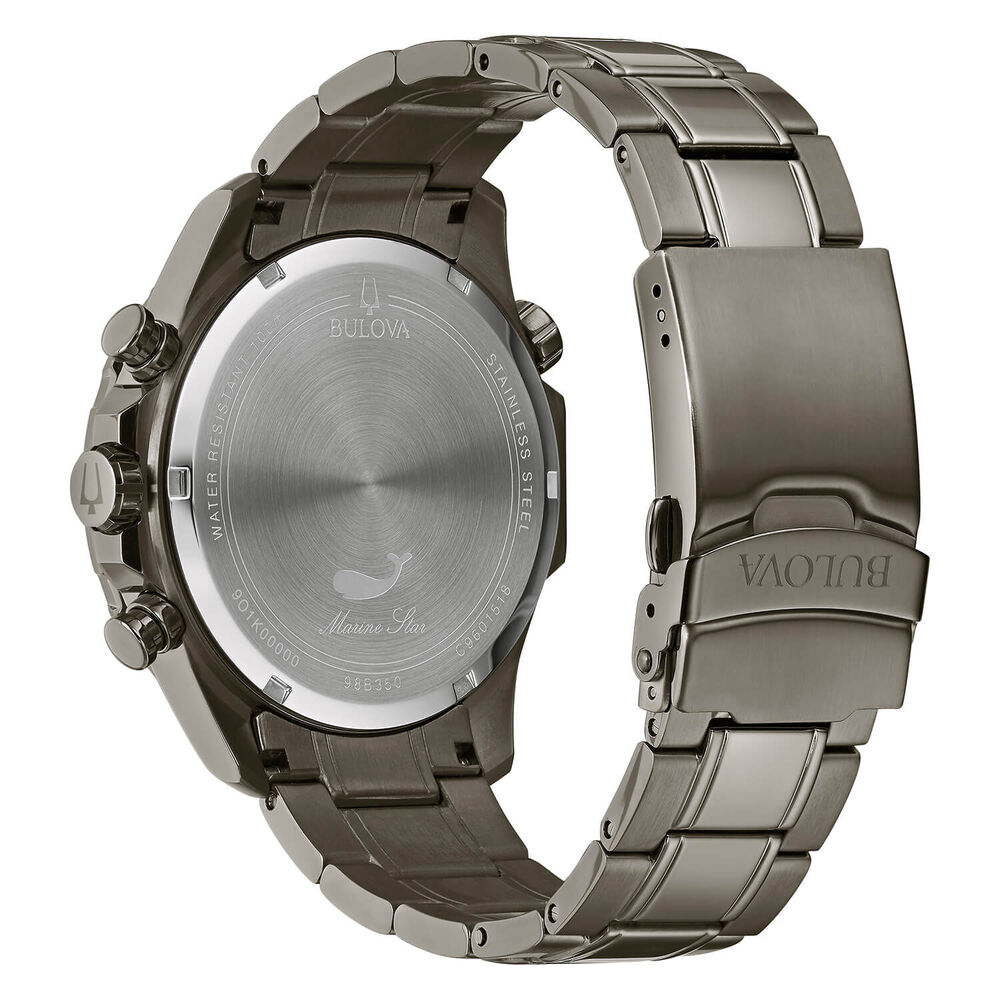 Bulova Marine Star 43mm Red Dial Grey Bracelet Watch
