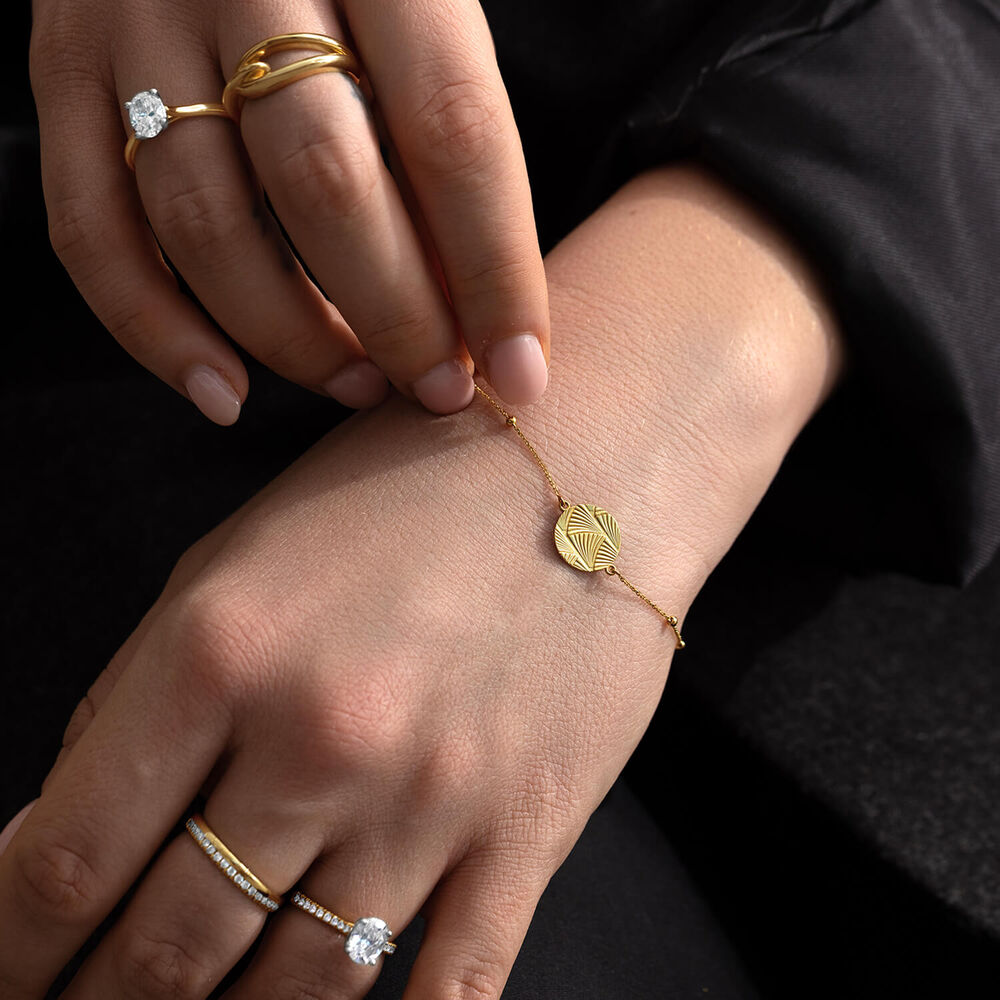 9ct Gold Three Strand Wave Ladies Ring image number 5