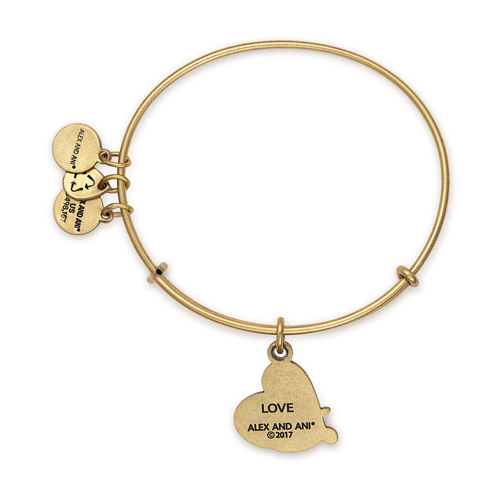Alex and Ani Rafaelian Gold Love Charm Bangle image number 1
