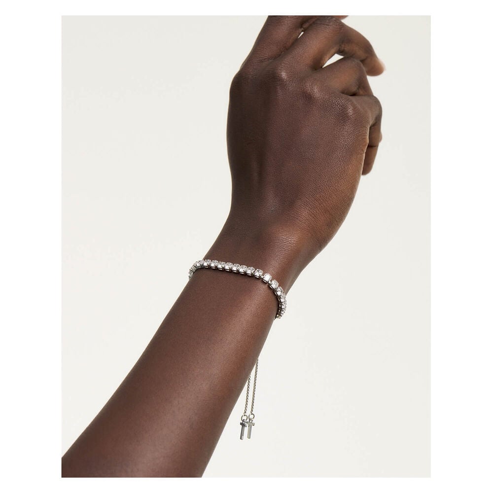 Ted Baker MELRAH Silver Tone Icon Crystal Slider Bracelet image number 2