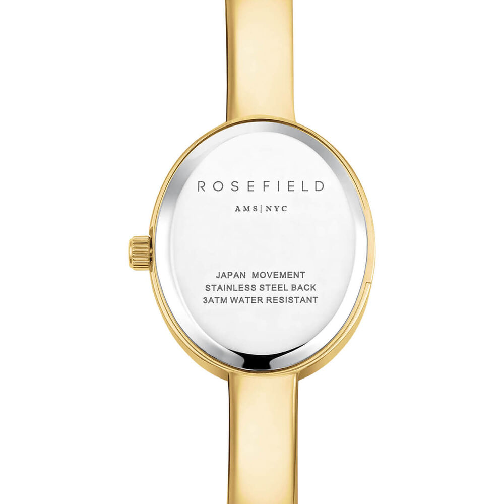 Rosefield Bangle Gold 19.5x23.5mm Mother of Pearl Dial 23k Gold Plated Steel Bangle Watch image number 3