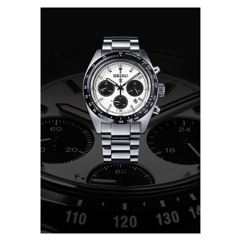 Seiko Prospex Speedtimer 39mm Chronograph White Dial Watch