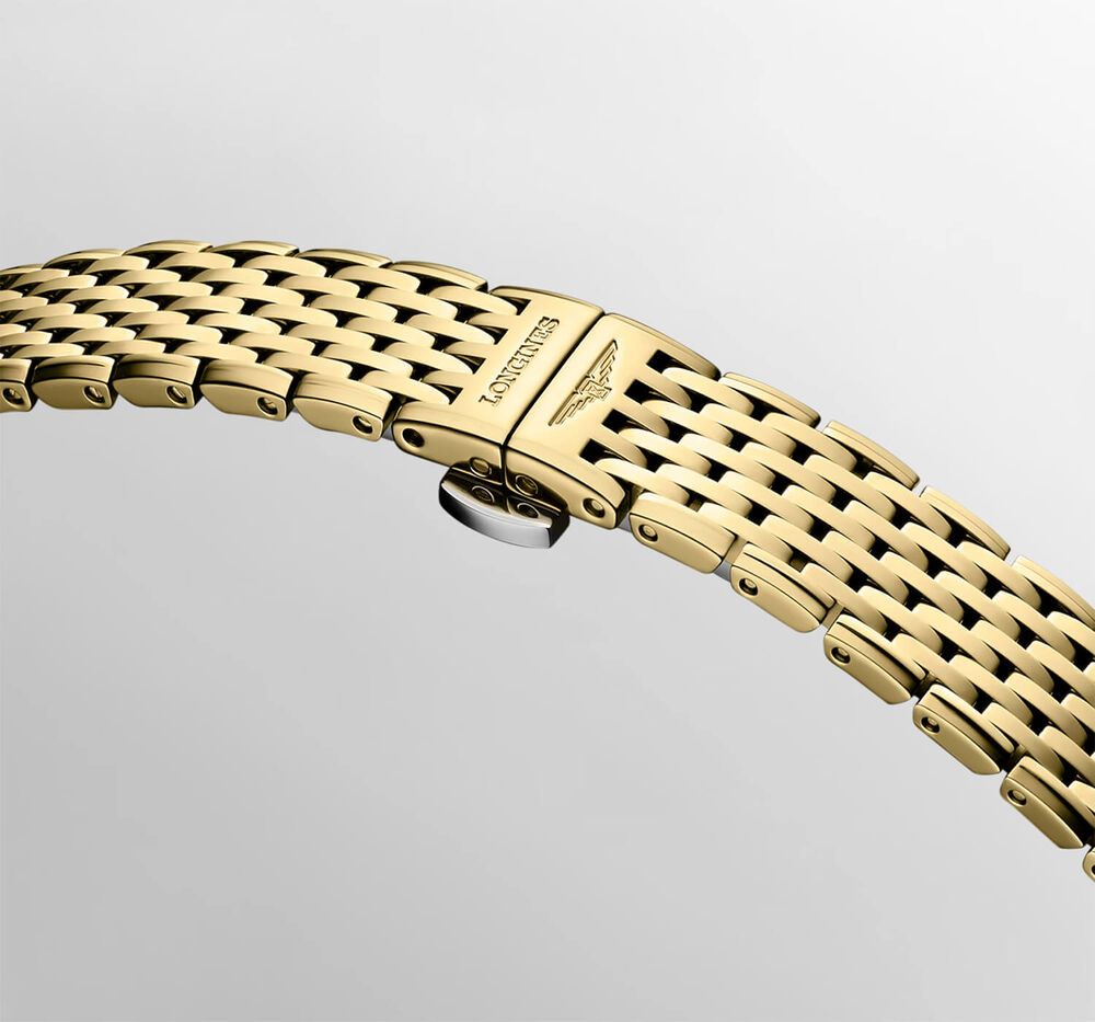 Longines La Grande Classique de Longines 24mm White Dial Yellow Gold PVD Bracelet Watch image number 5