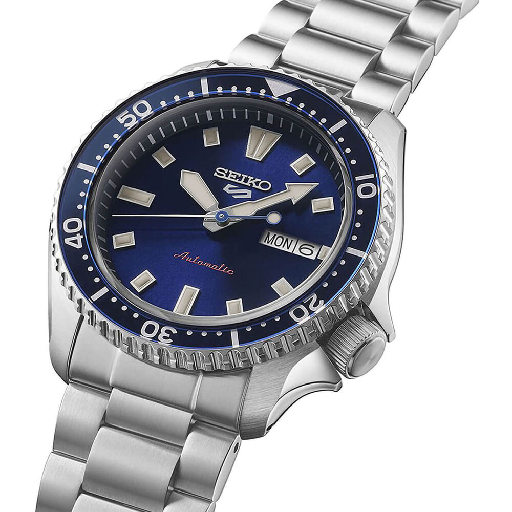 Seiko 5 Sports SKX Redux Koniro 42.5mm Blue Dial Stainless Steel Bracelet Watch
