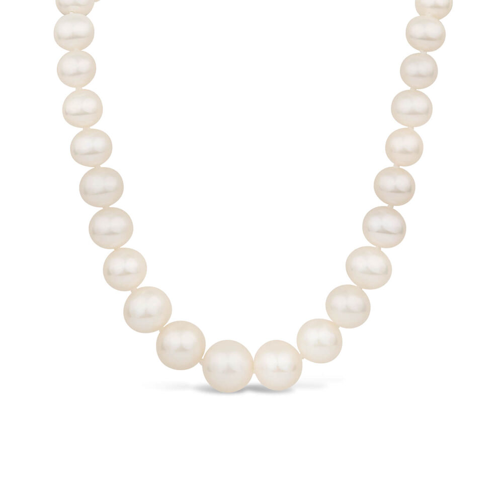9ct White Gold 18' Graduated Freshwater Pearl Necklet