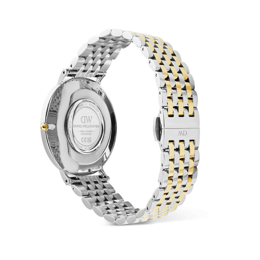 Daniel Wellington Classic 40mm Emerald Sunray Dial Two Tone Stainless Steel Bracelet Watch