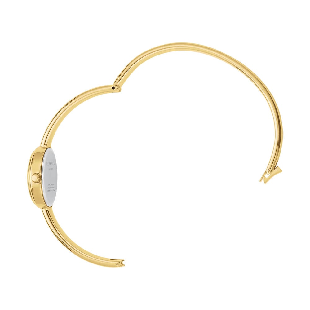 Rosefield Bangle S Gold 19.5x23.5mm Mother of Pearl Dial 23k Gold Plated Steel Bangle Watch image number 5
