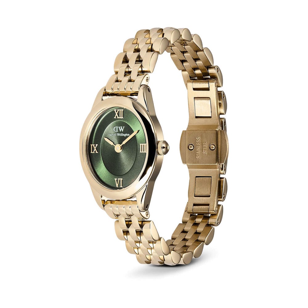 Daniel Wellington Ophelia Mini Emerald Gold 22x25.5mm Dial Gold Plated Steel Bracelet Watch image number 2