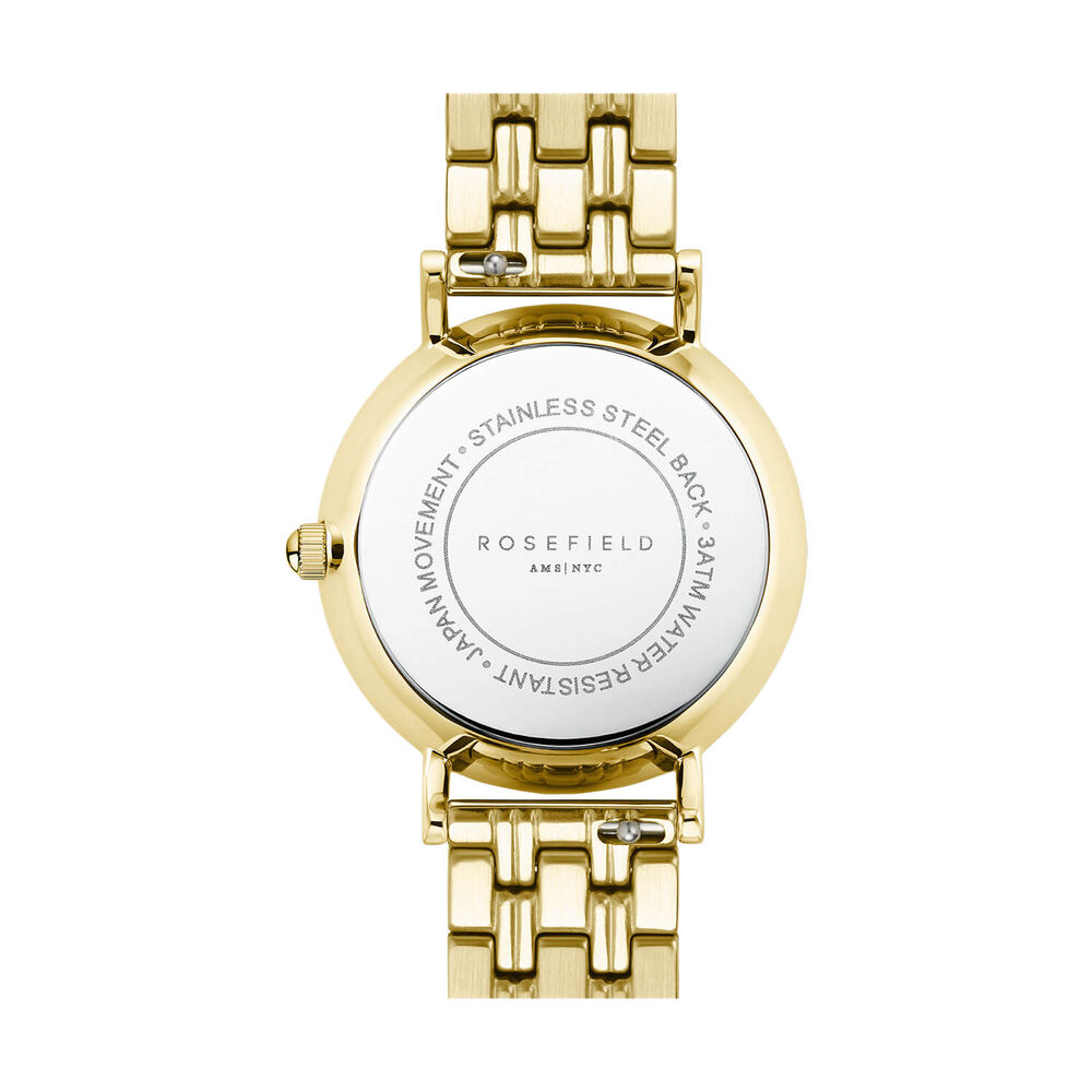 Rosefield Small Edit Champagne 26mm Dial Gold Plated Steel Bracelet Watch image number 2