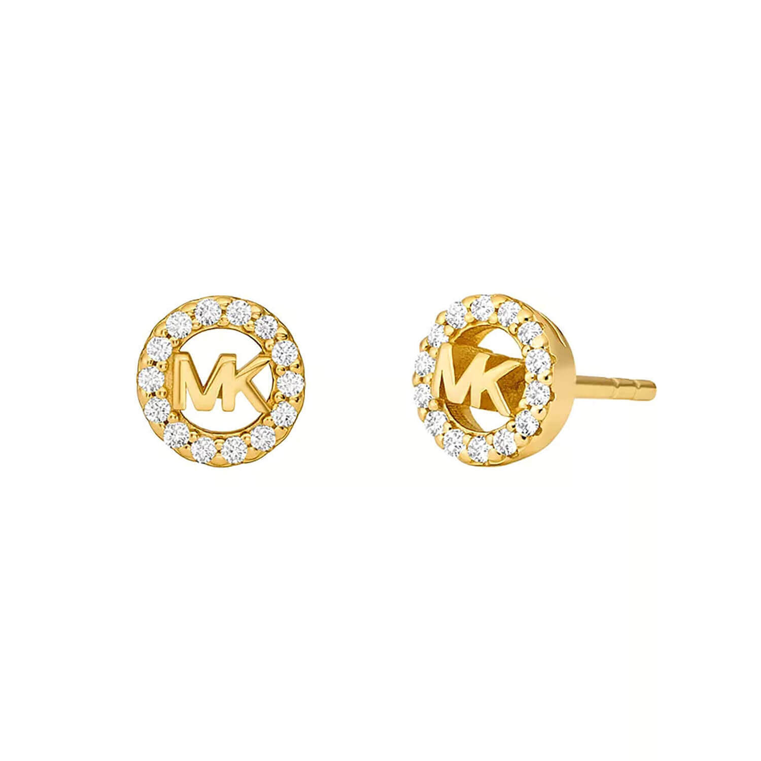 Michael Kors Fulton 14ct Gold Plated Zirconia Stud Earrings