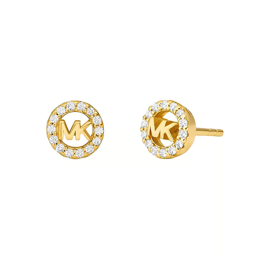 Michael Kors Fulton 14ct Yellow Gold Plated Cubic Zirconia Set Stud Earrings