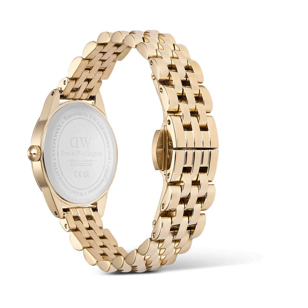 Daniel Wellington Ophelia Mini Gold 22x25.5mm White Dial Gold Plated Steel Bracelet Watch image number 3