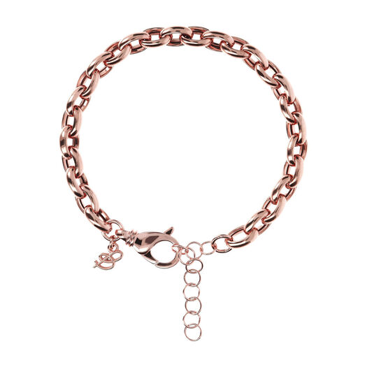 Bronzallure 18ct Rose Gold-Plated Rolo Chain Bracelet