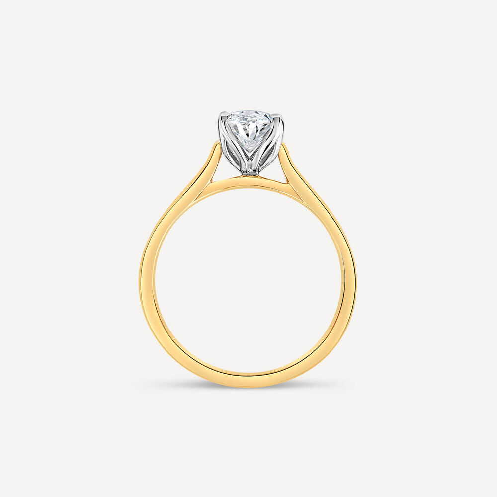 Born 18ct Yellow Gold 1ct Lab Grown Solitaire Oval Diamond Ring