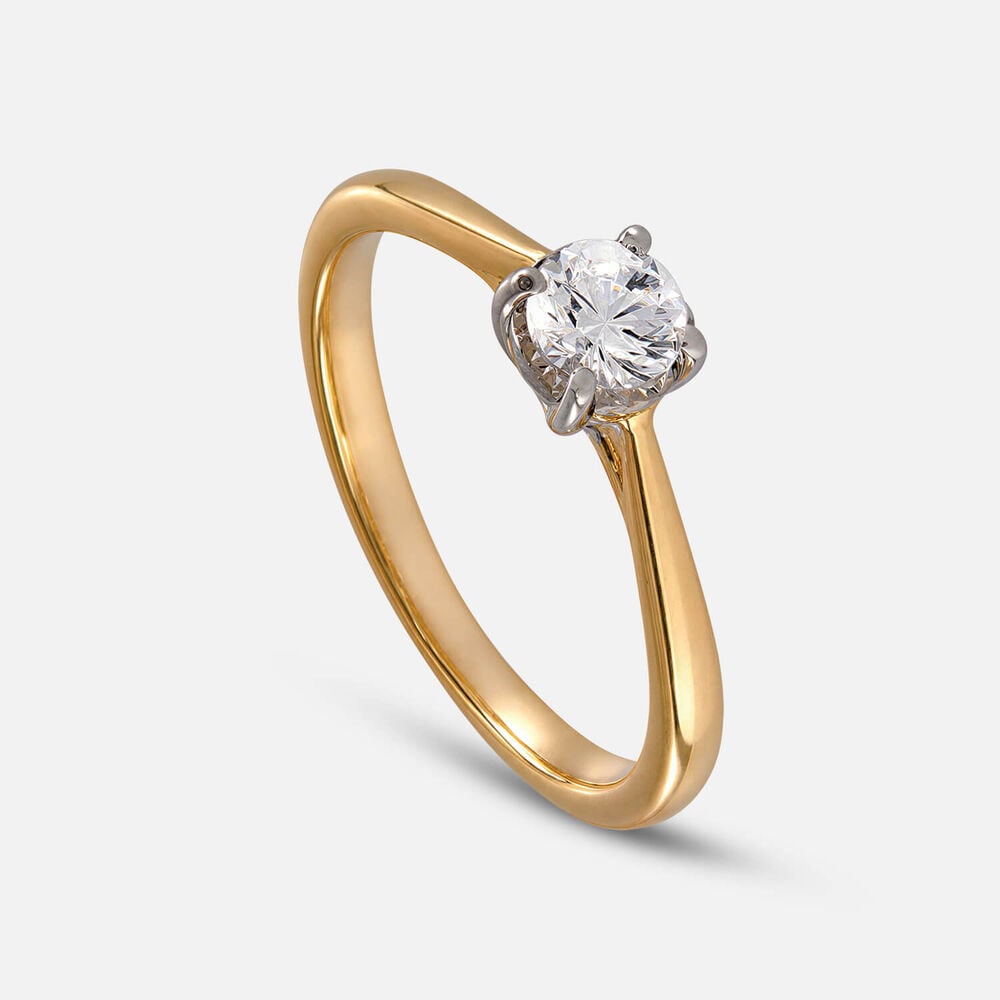 Prism 9ct Yellow Gold 0.50ct Round Brilliant Diamond Solitaire Ring