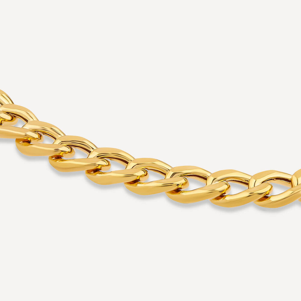 9ct Yellow Gold Oval Curb Chain Bracelet image number 2