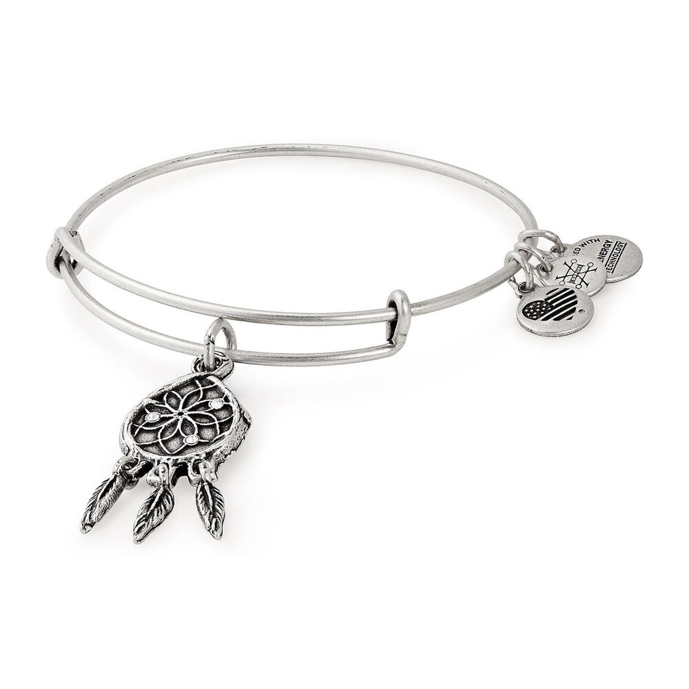 Alex And Ani Rafaelian Silver Dreamcatcher Bangle image number 0