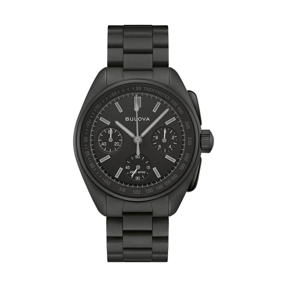 Bulova Lunar Pilot Black Hole 41mm Case Black Ion Plated Steel Bracelet Watch
