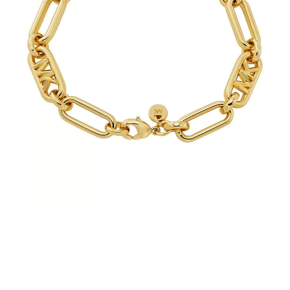 Michael Kors Statement 14ct Yellow Gold Plated Brass Chain Link Bracelet image number 1