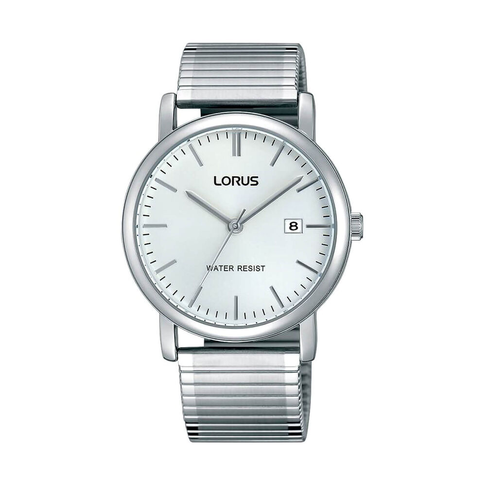 Lorus 38mm White Dial Stainless Steel Bracelet Watch