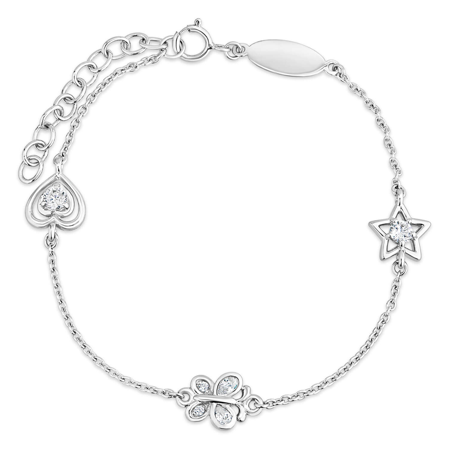 Childs charm bracelet sterling silver online
