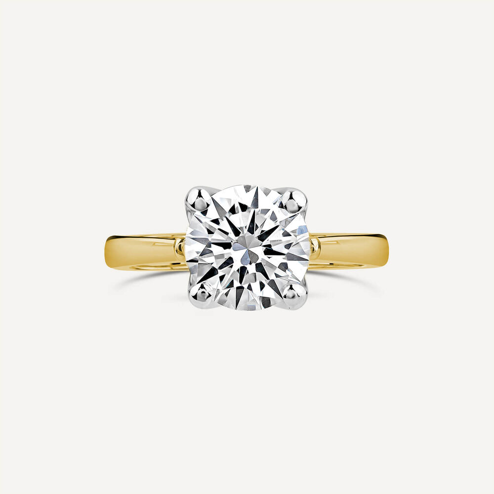 Born 18ct Yellow Gold 2.00ct Lab Grown Round Solitaire Diamond Ring image number 1
