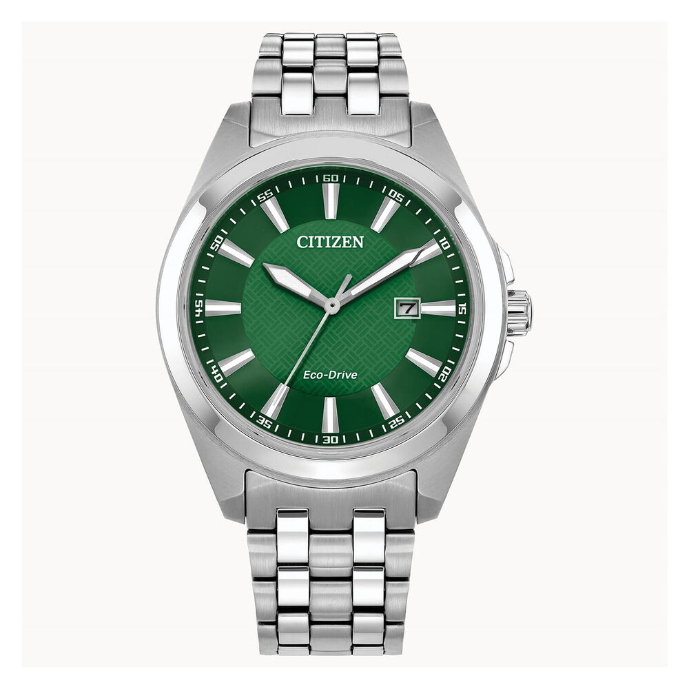 Citizen Eco Drive Peyten 41mm Green Dial Steel Bracelet Watch image number 0