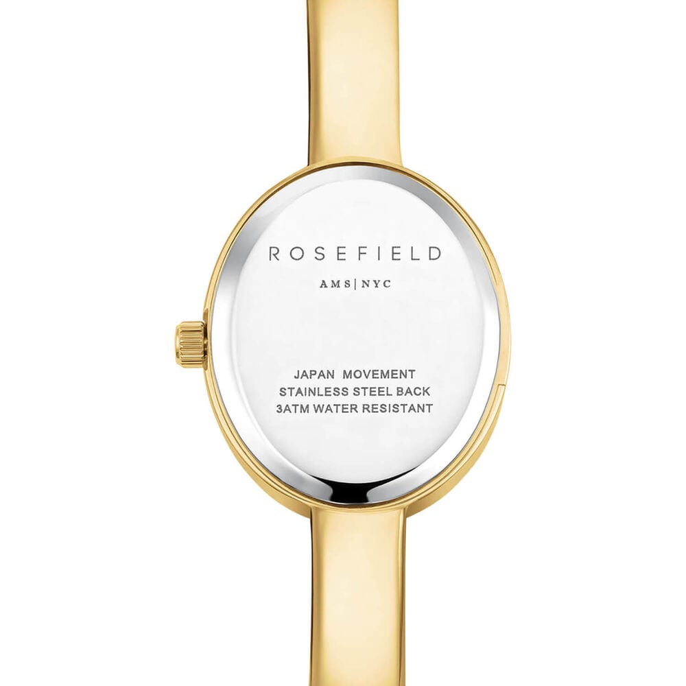 Rosefield Bangle S Gold 19.5x23.5mm Mother of Pearl Dial 23k Gold Plated Steel Bangle Watch image number 3