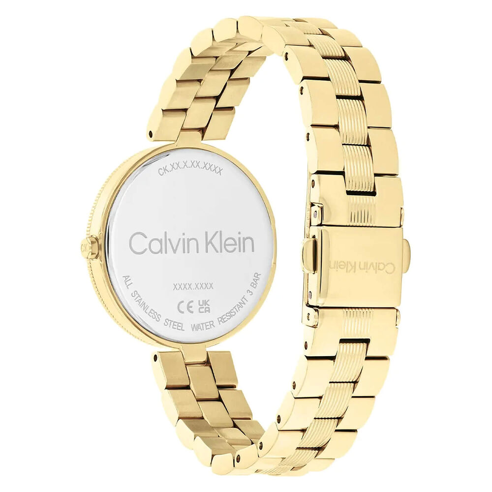 Calvin Klein 32mm Yellow Gold Dial Steel Bracelet Watch image number 2