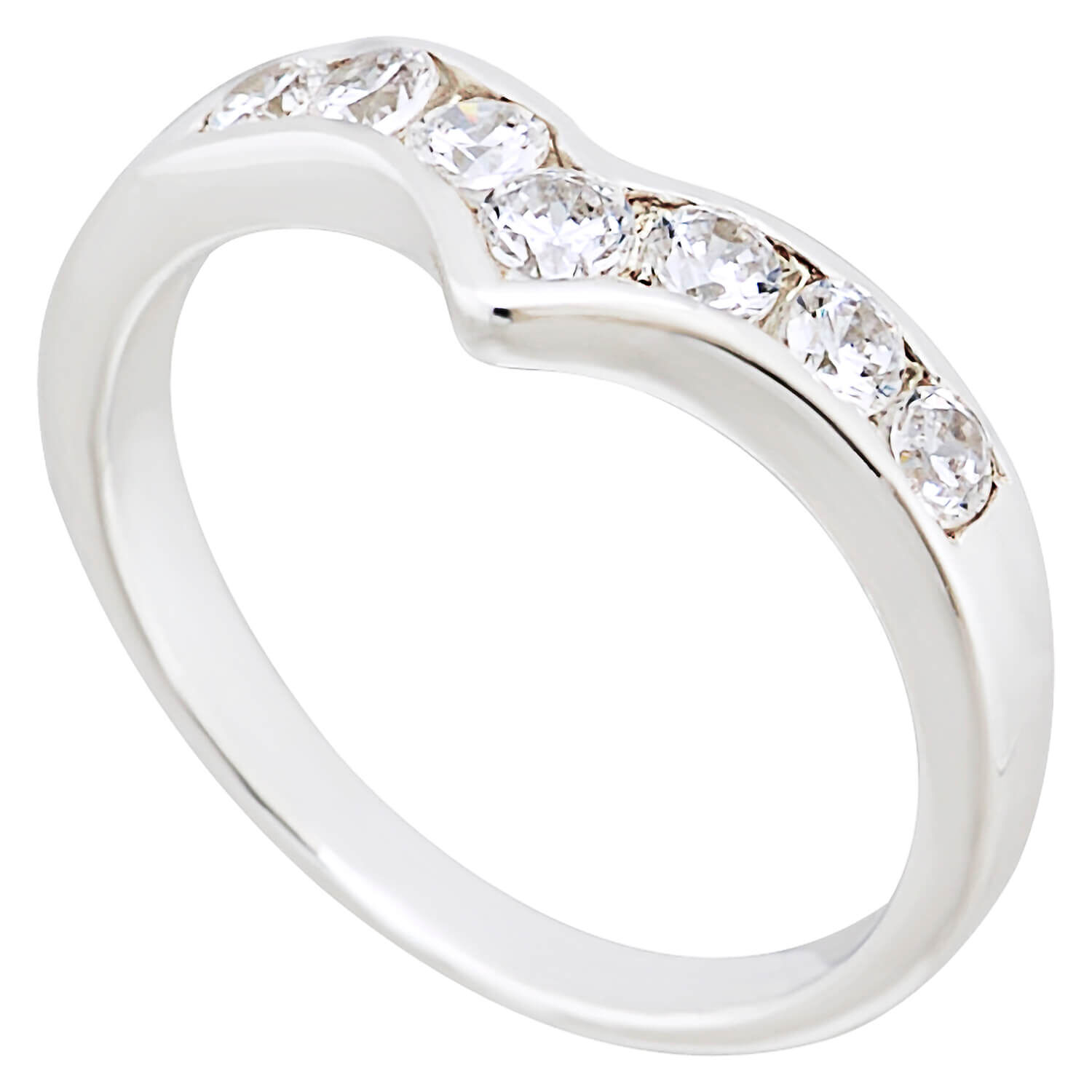 Cubic zirconia wishbone on sale rings
