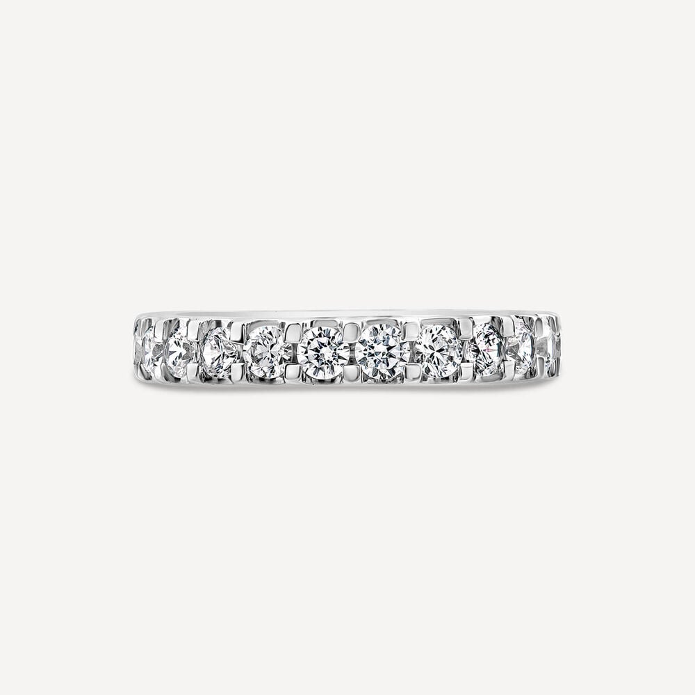 Platinum 1.00ct Diamond 3/4 Full Eternity Ring image number 2