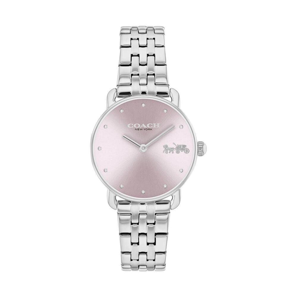 Coach Elliot 28mm Lilac Dial Stainless Steel Bracelet Watch
