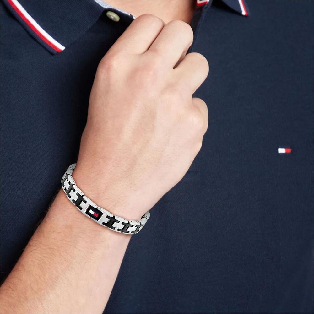 Tommy Hilfiger Two Tone Stainless Steel H-Link Bracelet