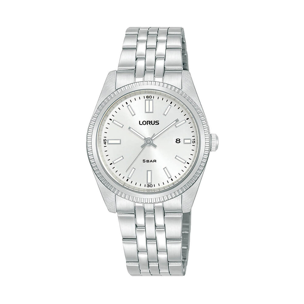 Lorus Quartz Ladies 30mm Silver Dial Steel Bracelet Watch image number 0