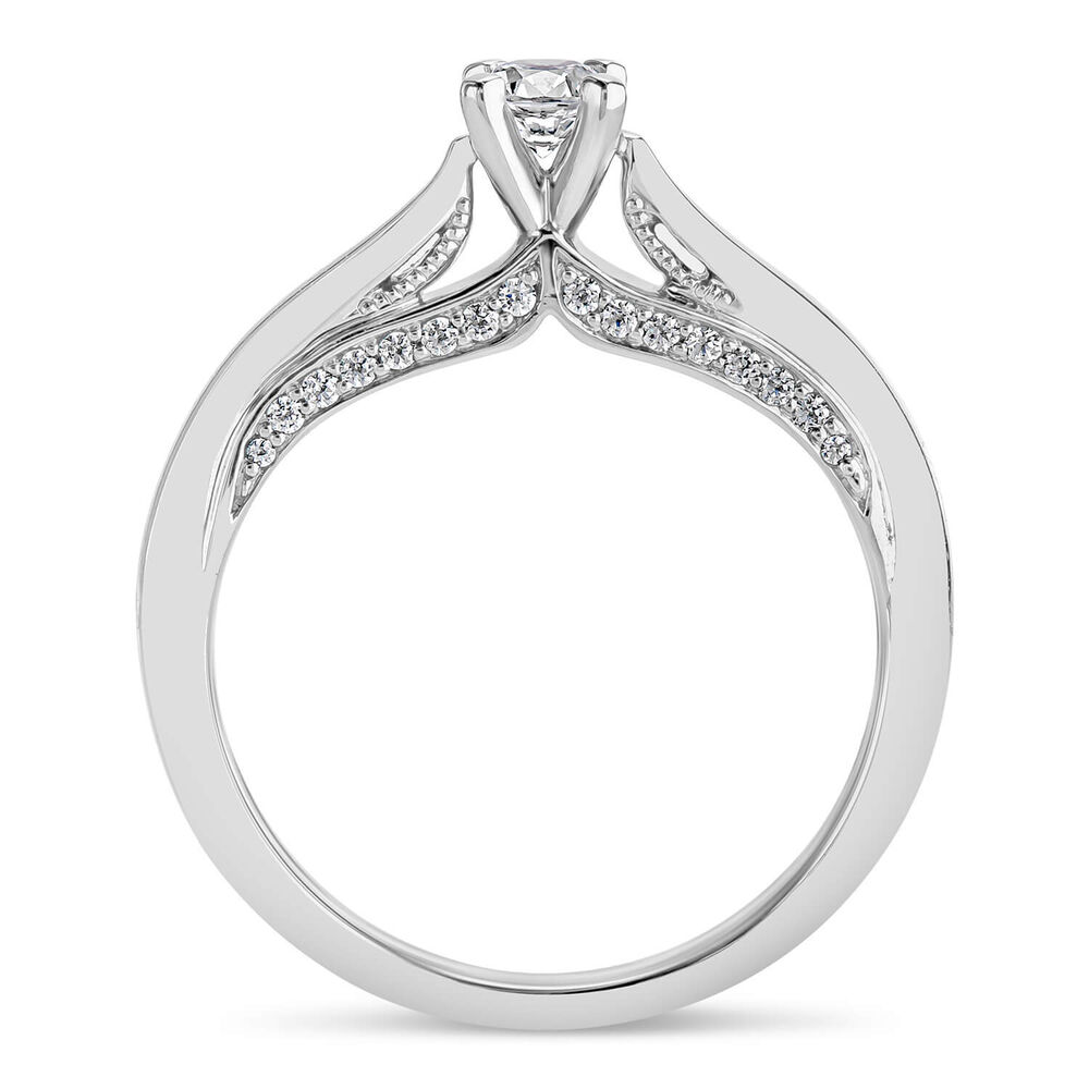 Northern Star 0.37ct Diamond 18ct White Gold Sides Ring image number 3