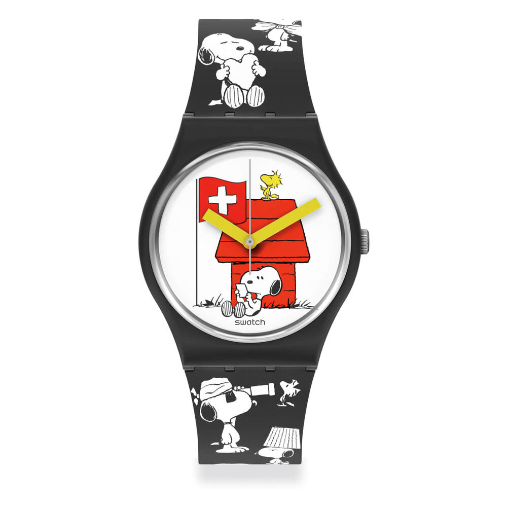Swatch 34MM Case Grande Bracchetto Snoopy  Watch