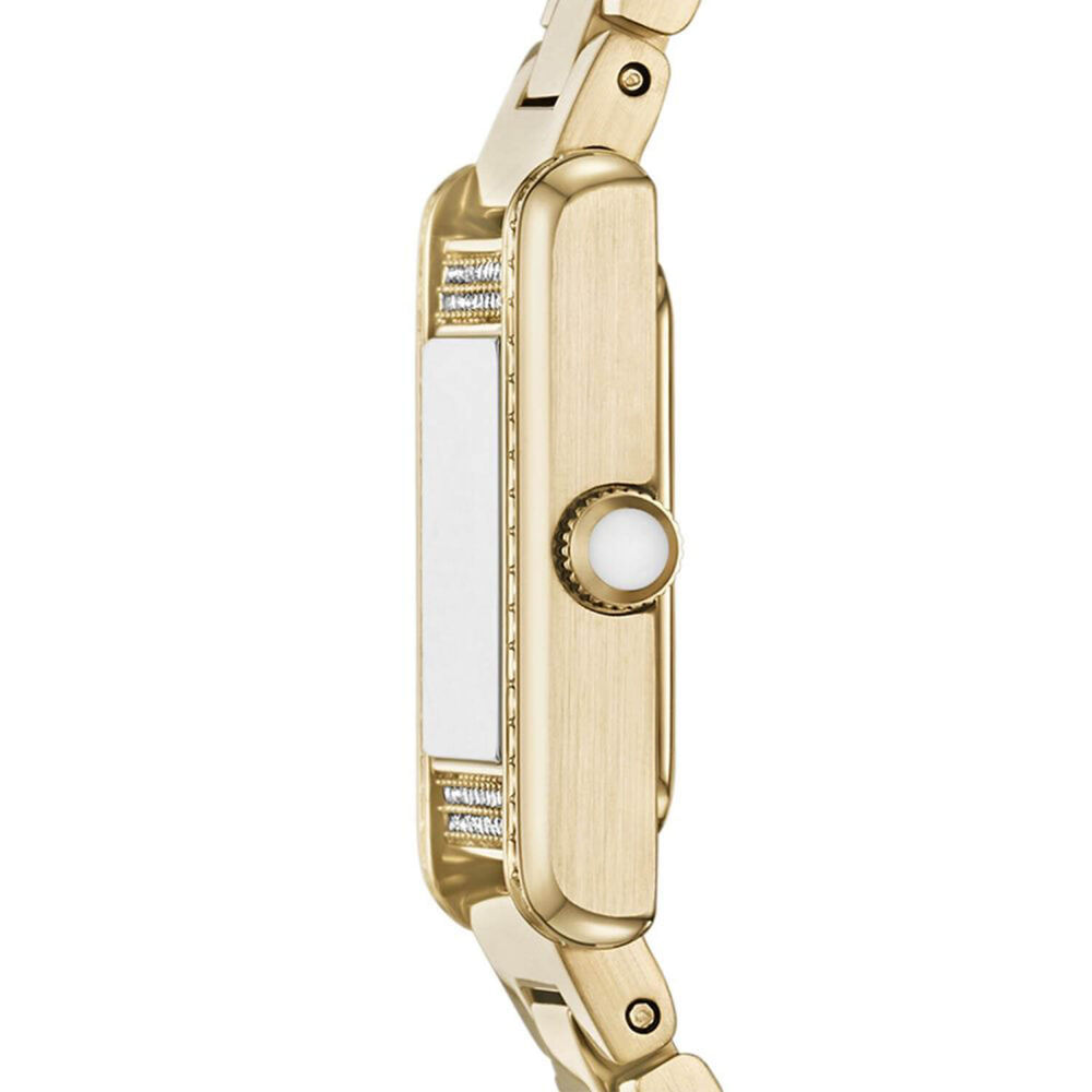 Emporio Armani 20 x 26mm White Dial Gold Tone Stainless Steel Bracelet Watch image number 2