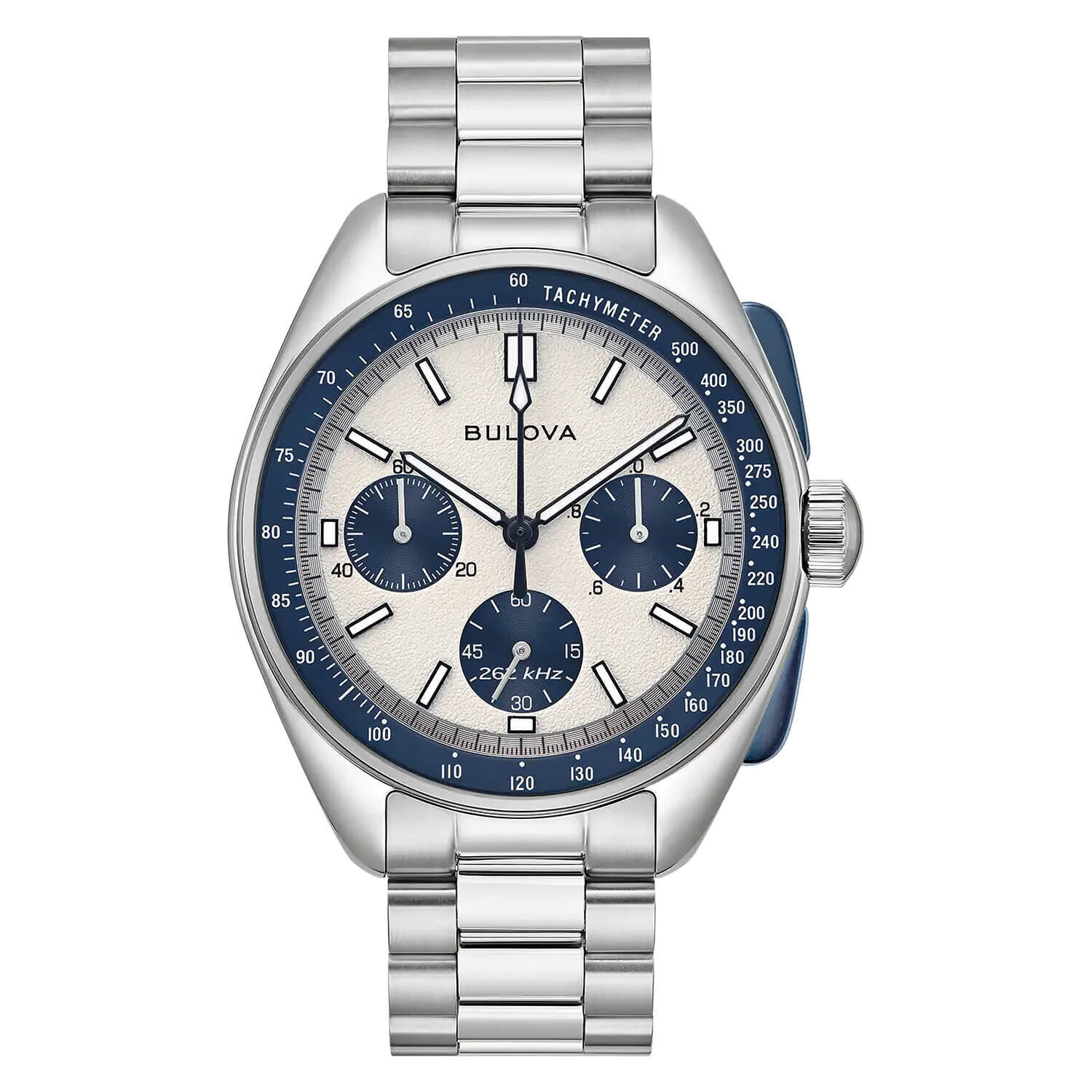 Bulova Heritage Lunar Pilot 43.5mm White Blue Dial Watch