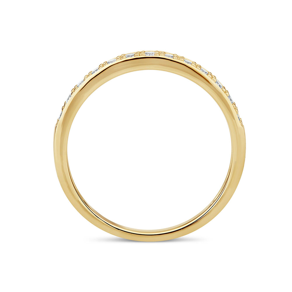 9ct Yellow Gold PavÉ Set Cubic Zirconia Eternity Ring