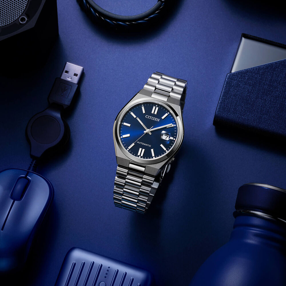 Citizen Tsuyosa 40mm Blue Dial Steel Case Bracelet Watch image number 5