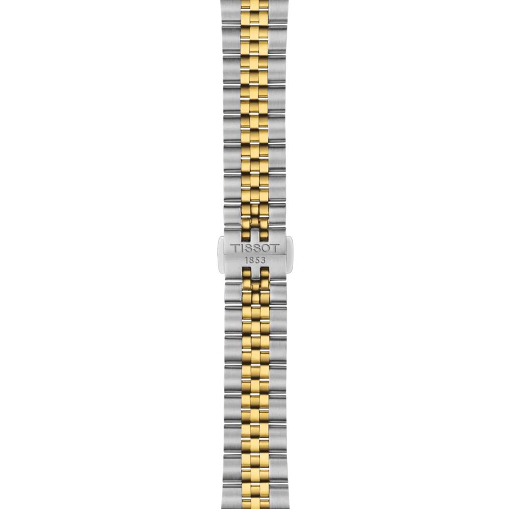 Tissot Ballade 34mm Silver Dial Yellow Gold PVD Steel Bracelet Watch image number 3