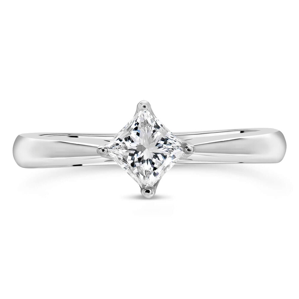 Northern Star 18ct White Gold 0.50ct Diamond Princess Solitaire Ring