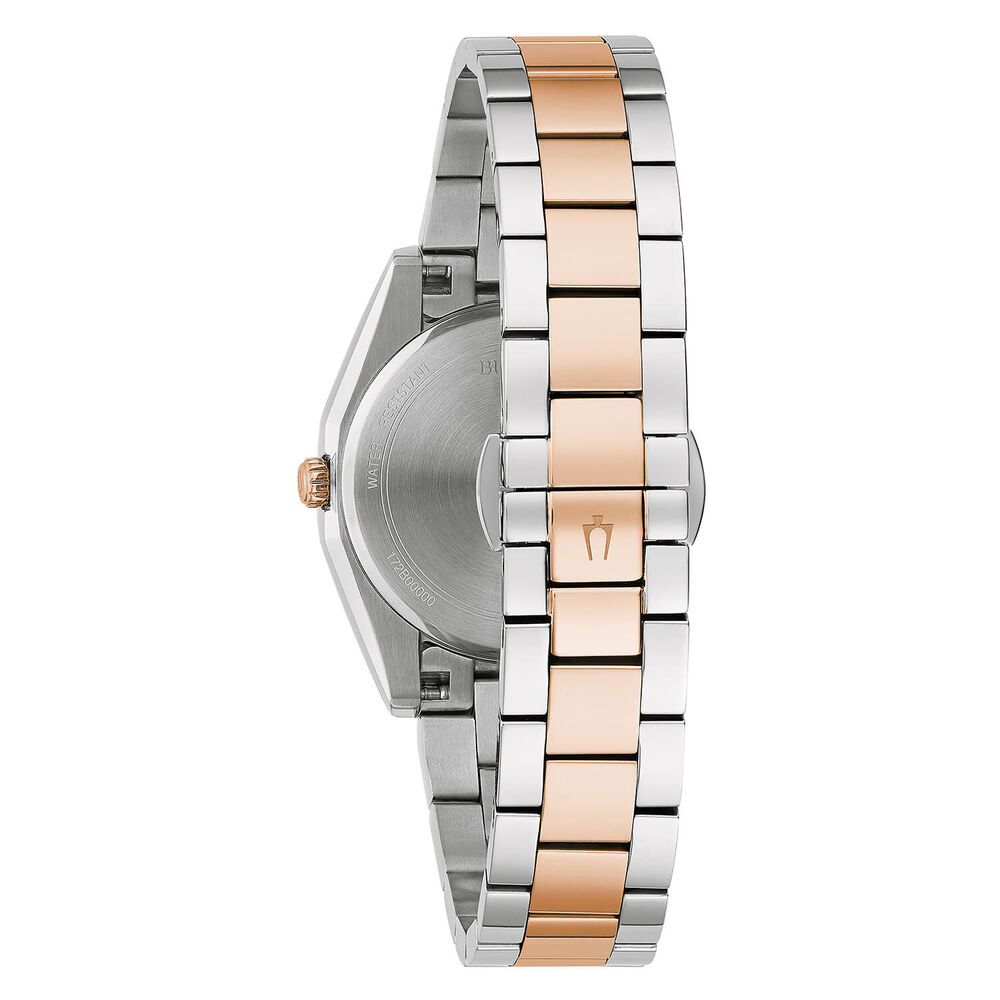 Bulova Ladies' Classic Silver Dial Diamond Steel&Rose Gold PVD Bracelet Watch image number 2